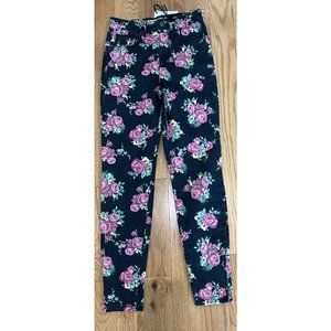 Guess Jeans 1981 3 Zip Crop Flowered Size 25 New With Tags